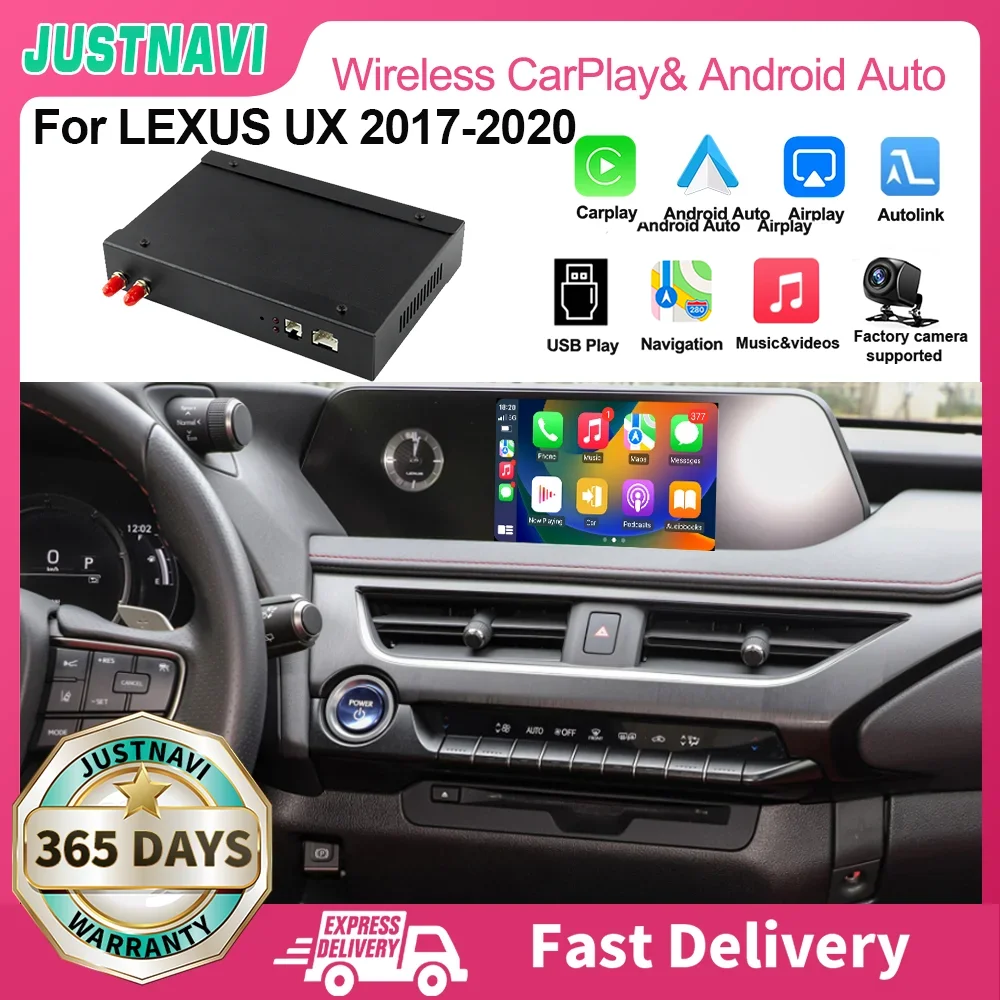 Justnavi Wireless Apple Carplay Android Auto Smart Ai Box Per Lexus Ux 2017 2018 2019 2020 Mirror Link Funzione Hdmi