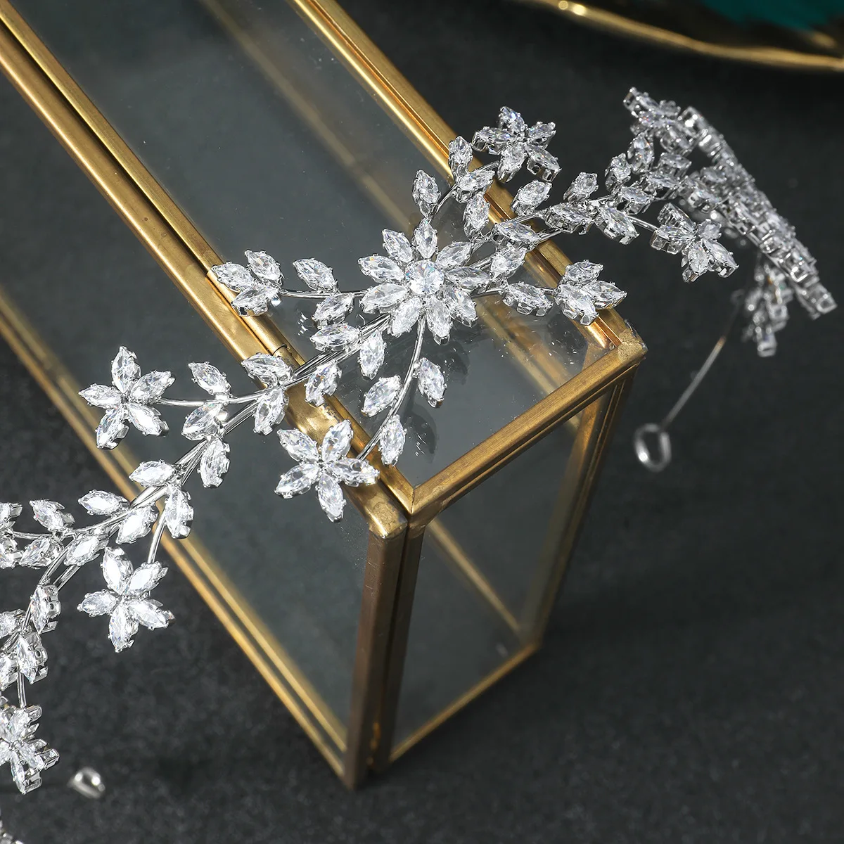 Braut Stirnbänder Hochzeit Kopfschmuck Zirkonia CZ Braut Tiaras Diadem Frauen Mädchen Haarband Party Prom Haar Schmuck Kopfschmuck – Detail 23