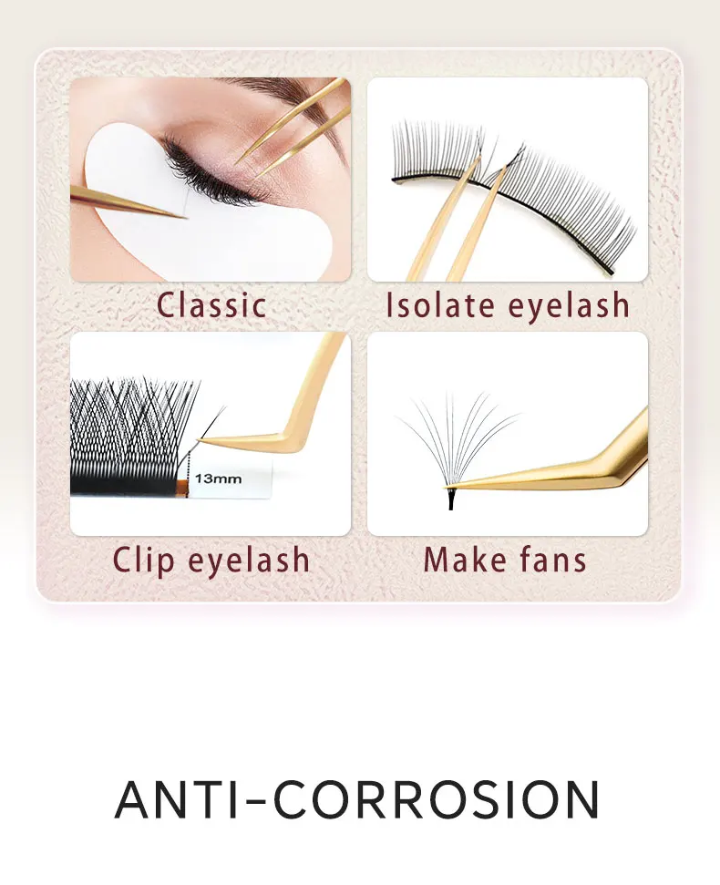 Description Picture 4 of itemLashtalk Eyelash Extension Tweezers Makeup Tools From Nagaraku Stainless Steel Non-magnetic Volume FakeLashes Supplies Accurate