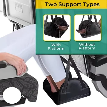 Accessorio da Viaggio: Poggiapiedi Portatile e Semplice per Aereo, Cintura di Sicurezza Regolabile, Poggiapiedi Leggero Tipo Amaca