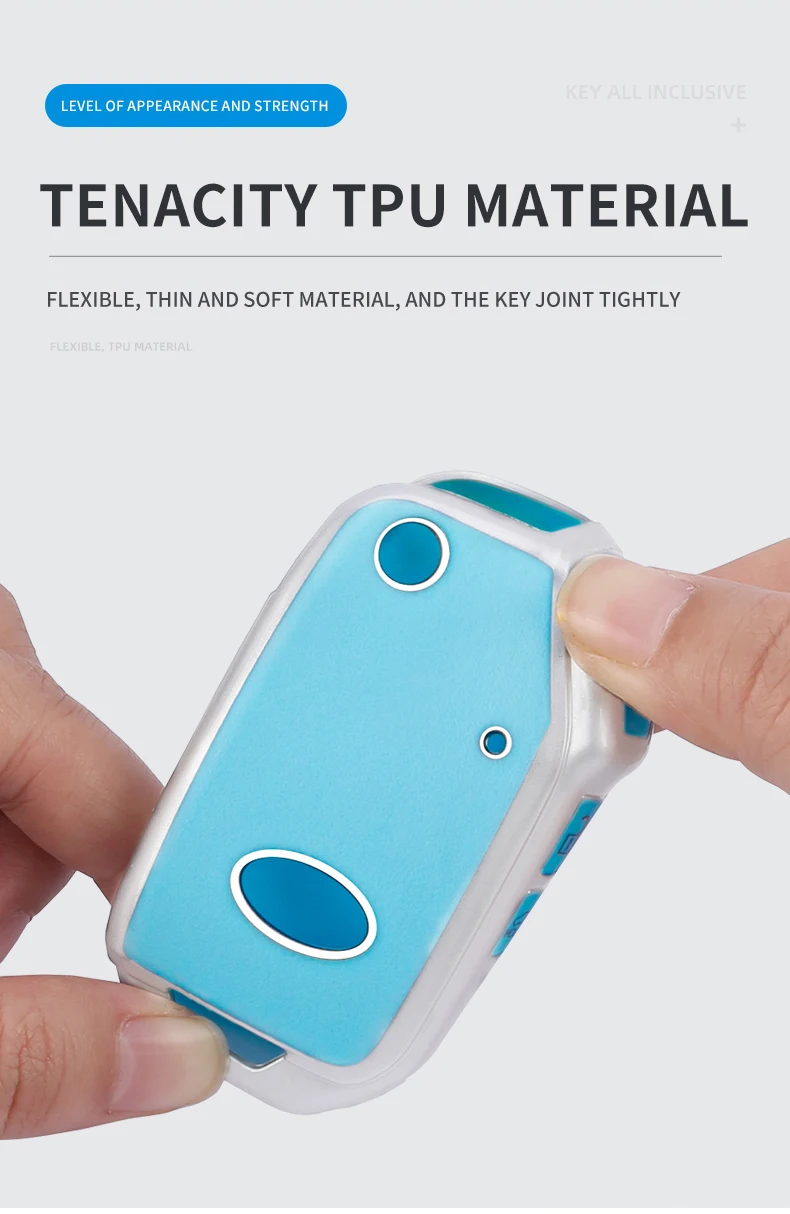 New Fashion Soft Tpu Flip Key Fob Cover Case Holder per Kia Sportage Cerato Forte 2019 2020 - S2b55c0f3775e40ef9bb48cb95097a334V