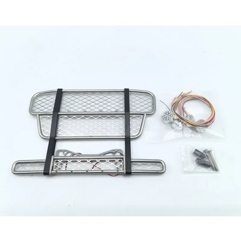 Collision Barrier Cattle Fence Lamp for Tamiya 1/14 RC Truck Volvo 56360 56362 56375 Tractor Trailer LED Front Bumper Light Part 4