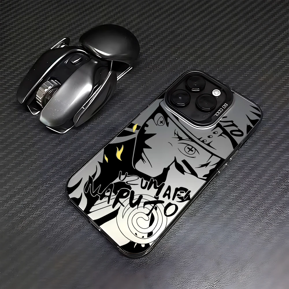 thumbnail image 1 of Funda de teléfono para iPhone 15 14 13 12 11 Pro Max X XR XSMAX 8 Plus Anime Cool-N-Narutos caramelo mate cubierta trasera a prueba de golpes, 1 of 5