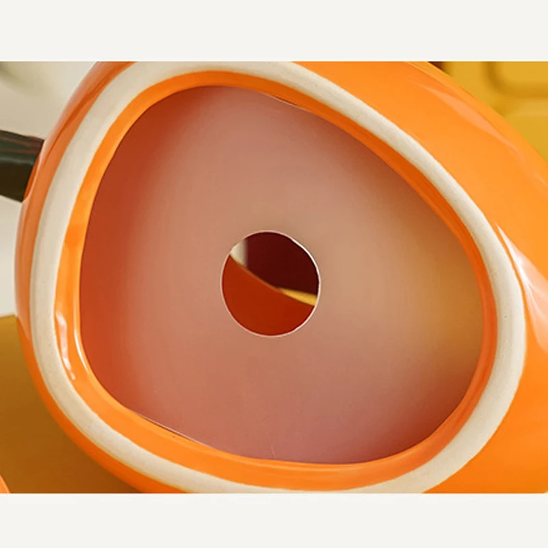 Ceramic Cute Carrot Shape Tissue Box, Creative Light Luxury Simple Napkin Box, Home Living Room Bedroom Desktop Hotel Decor, 1Pc