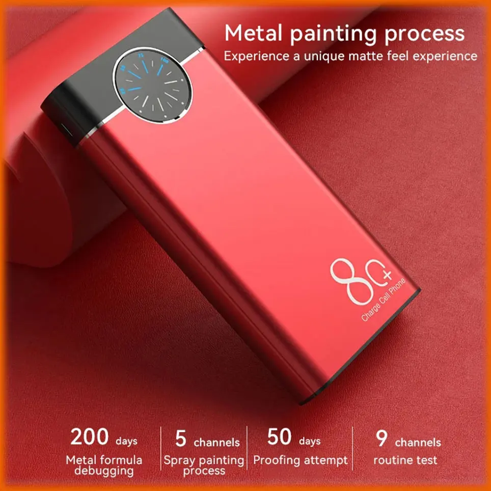 

300000mAh Large Capacity Aluminum Alloy Power Bank Multi-Socket Super Fast Charging Thin Portable Power Bank 2023 New Model