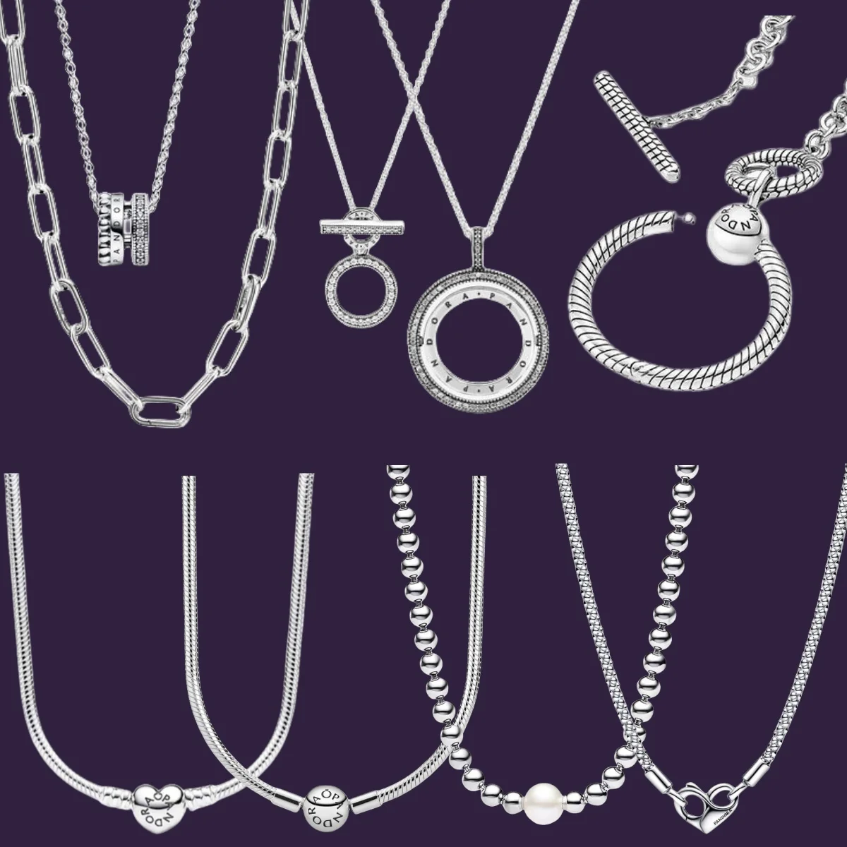 

Bestselling Fashion Women's Jewelry 925 Silver Snake Necklace Suitable for Original Pandora Accessories DIY Women's Charm Gifts