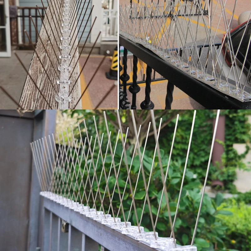Plastic and Stainless Steel Bird Deterrent Spikes Strip