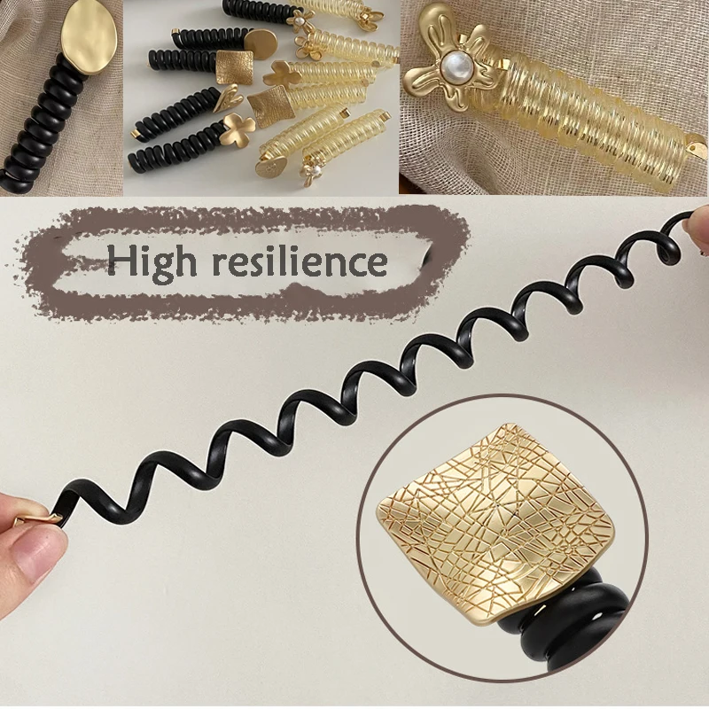 Hair Clips Women Ponytail Hair Rings Clips Telephone Cord Hair Hairpin Simple Magic Lazy Bubble Braid Tool Hair Accessories