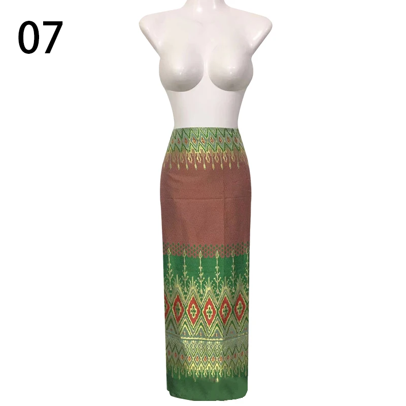 Women Thai Traditional Long Skirt Southeast Asian Thailand Style thai style skirt