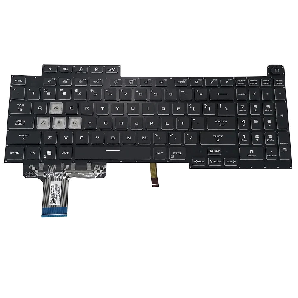 Teclado Retroiluminado Rgb Colorido dos Eua para Asus Rog Stirx G17 G713 G713q G713qe G713qr 0knr0681fus00 Teclados do Portátil Teclados de Cristal - Imagem 3