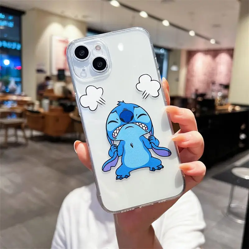 thumbnail image 1 of Disney Angry Stitch funda de teléfono suave de TPU para iPhone 16, 15, 14, 13 PRO MAX, 11, 12, 13 PRO, X, XS, XR, 7, 8 Plus, Mini Y2k, estuches bonitos de dibujos animados, 1 of 4