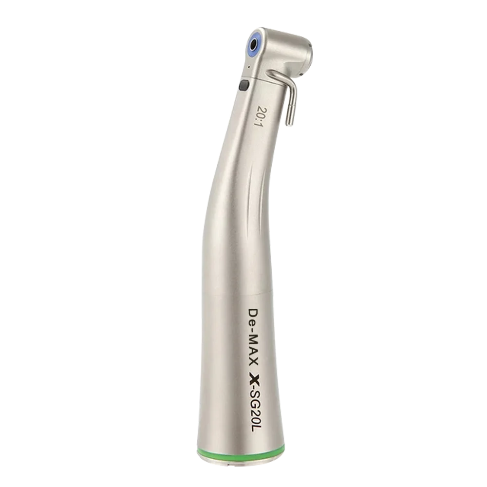 Dental 20:1 LED Low Speed Handstück Grüner Ring Fiber Optic Contra Angle Zahnmedizin Implantat Handstück SG20L