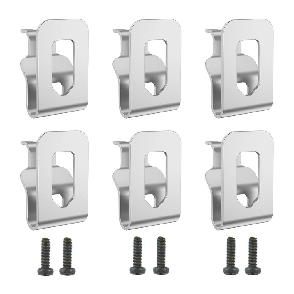 

6 Pcs Belt Clip Hook W/ Screws For 20V Electric Drill Driver N268241 N169778 DCD980 DCD985 Power Tools Accessories
