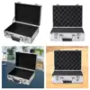 Aluminum Alloy Case Secure Document Storage Box Hard Briefcases Storage Case Portable Tool Case for Travel Men Tools Equiment 3