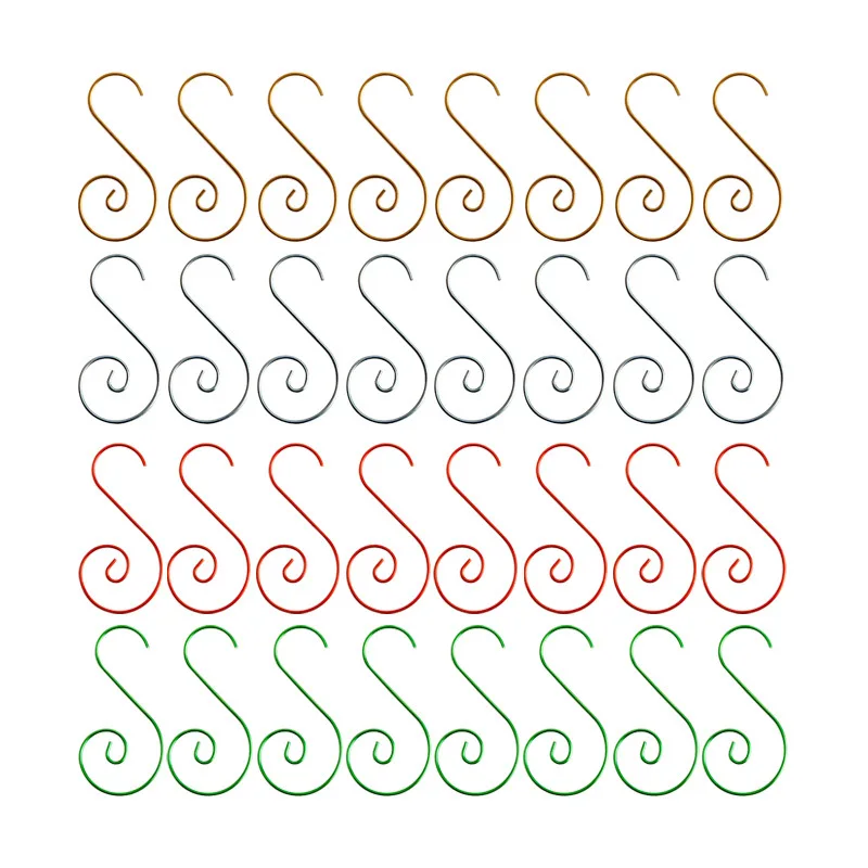 20Pcs Christmas Decorations S Shape Metal Hanging Pendants Hook for Christmas Tree Balls Ornaments Accessories Hooks christmas decorations