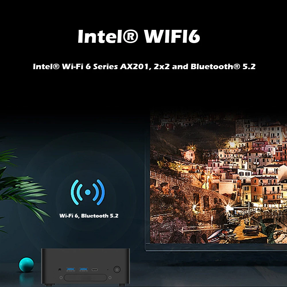 SZBOX Intel i5 13500H Mini PC DDR5 5200MHz WiFi6 BT5.2 2.5G LAN HDMI2.0 Type-C RJ45 M.2 SSD Gaming Computer Computer PC 4