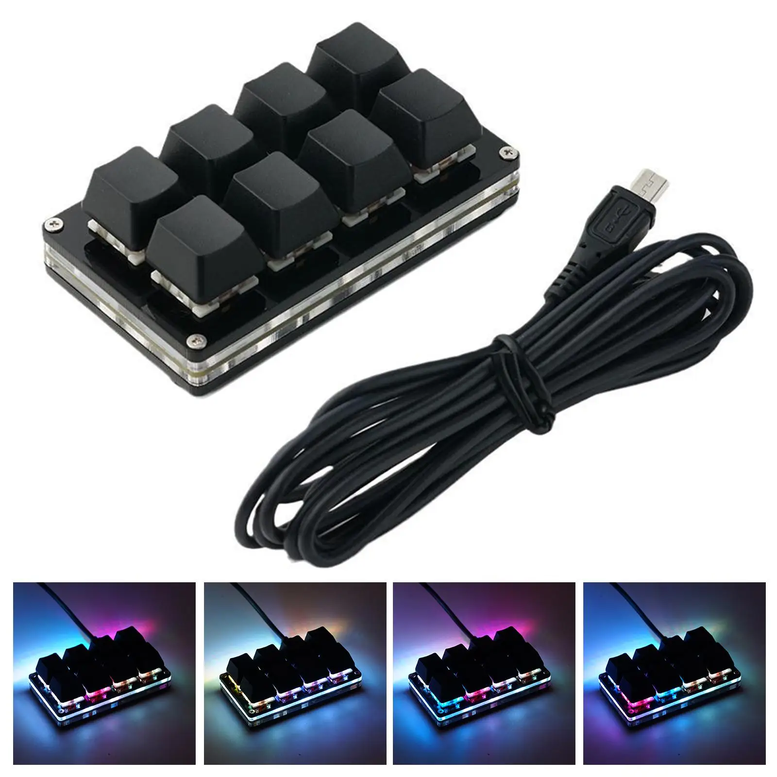 Teclado, Programação USB, RGB, 24, 16, 12,