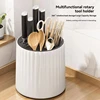 Rotation Knife Holder Stand Multifunctional Rotating Knives Stand Removable Chopsticks Cutlery Utensil Storage Tank Kitchen Tool 1