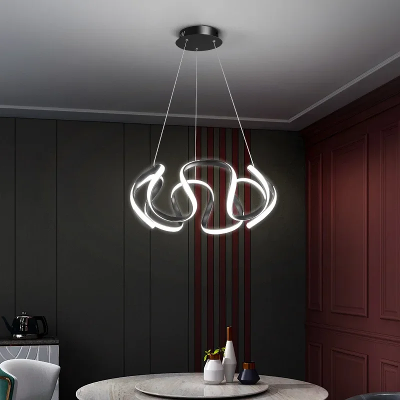 Lampadario Moderno Lampadario A Led Lampadario Rotondo Oro/Nero Cucina Soggiorno Sala Da Pranzo Cucina Illuminazione Interna
