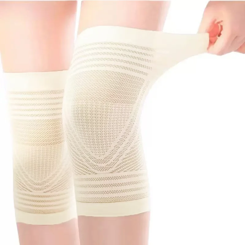 1 Paar Sommer-Kniebandagen, atmungsaktiv, rutschfest, zur Linderung von Gelenkschmerzen, Kompressions-Kniepolster, kühlend, dünn, warme Kniebandage – Detail 8