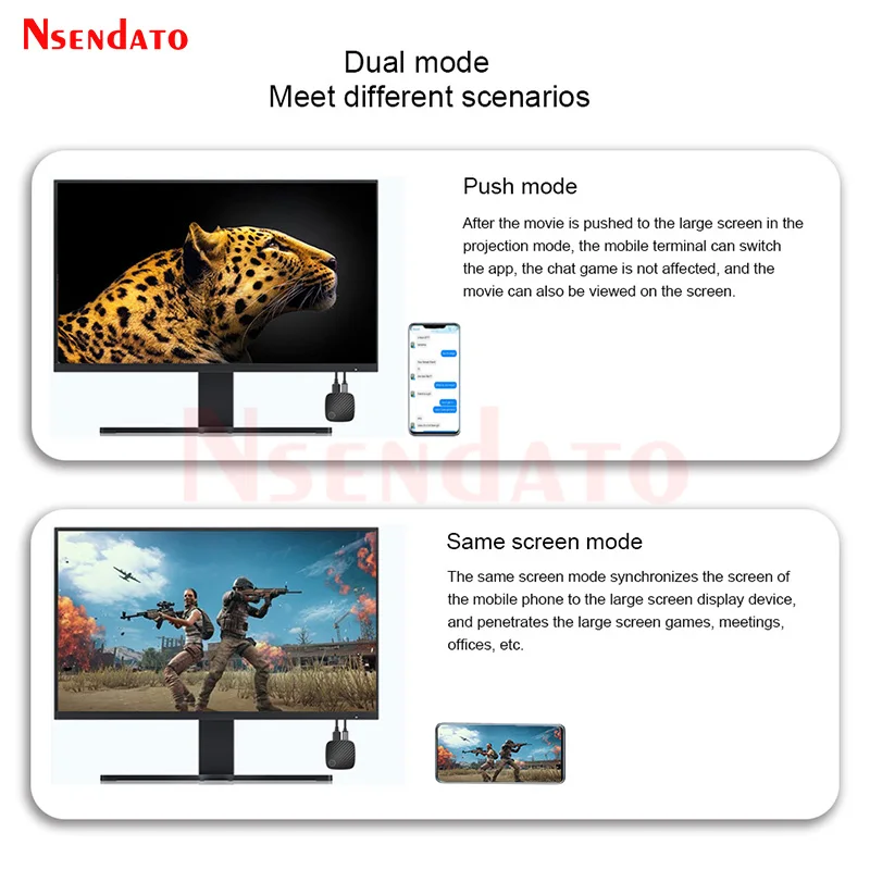 G126 4K Wifi Display Miracast Wireless Airplay HDMI-Compatible Screen Steam Mirroring TV Receiver Stick Adapter For TV Projector