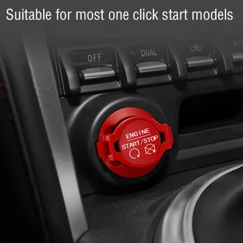 Copertura del pulsante di arresto dell'avvio dell'auto Onekey Anello di avvio del motociclo Adesivo decorativo per interni dell'auto Copertura protettiva dell'interruttore di avviamento dell'accensione del motore