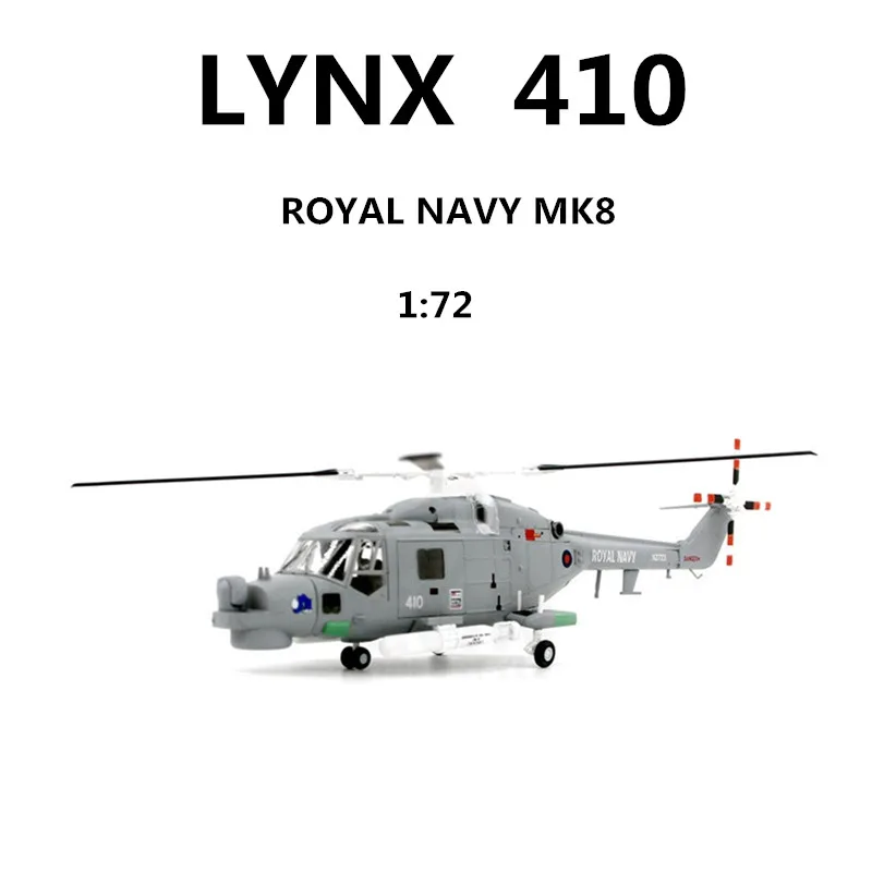 

1:72 Scale Model UK Royal Navy LYNX MK8 No 410 Helicopter Aircraft Display Decoration Airplane For Adult Fan Collection Toys