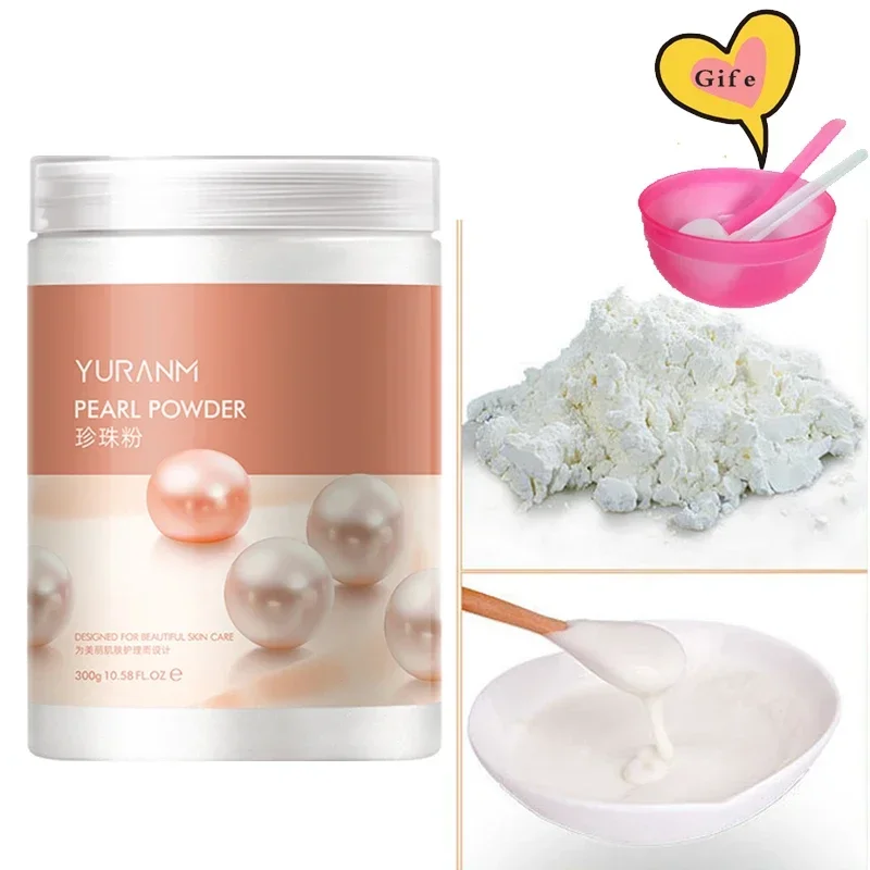 

1pcs Hot Sale 300g Pure Pearl Powder 15 Minutes Remove Spots and Acne Black Heads Whitening Skin Name Brand Mask for Face