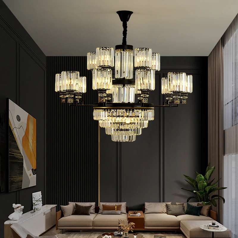 Modern Simple Crystal Chandelier Light Luxury Living Room Main Light 2024 New Dining Room Bedroom Household Luxury Atmospheric