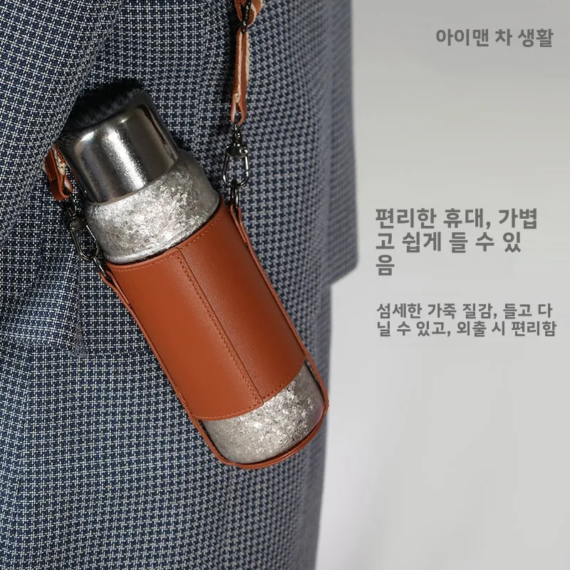 아이만치 순수 티타늄 이중벽 보온 차 물 분리 브루잉 컵 커피 건강 찻주전자 차 라이프스타일