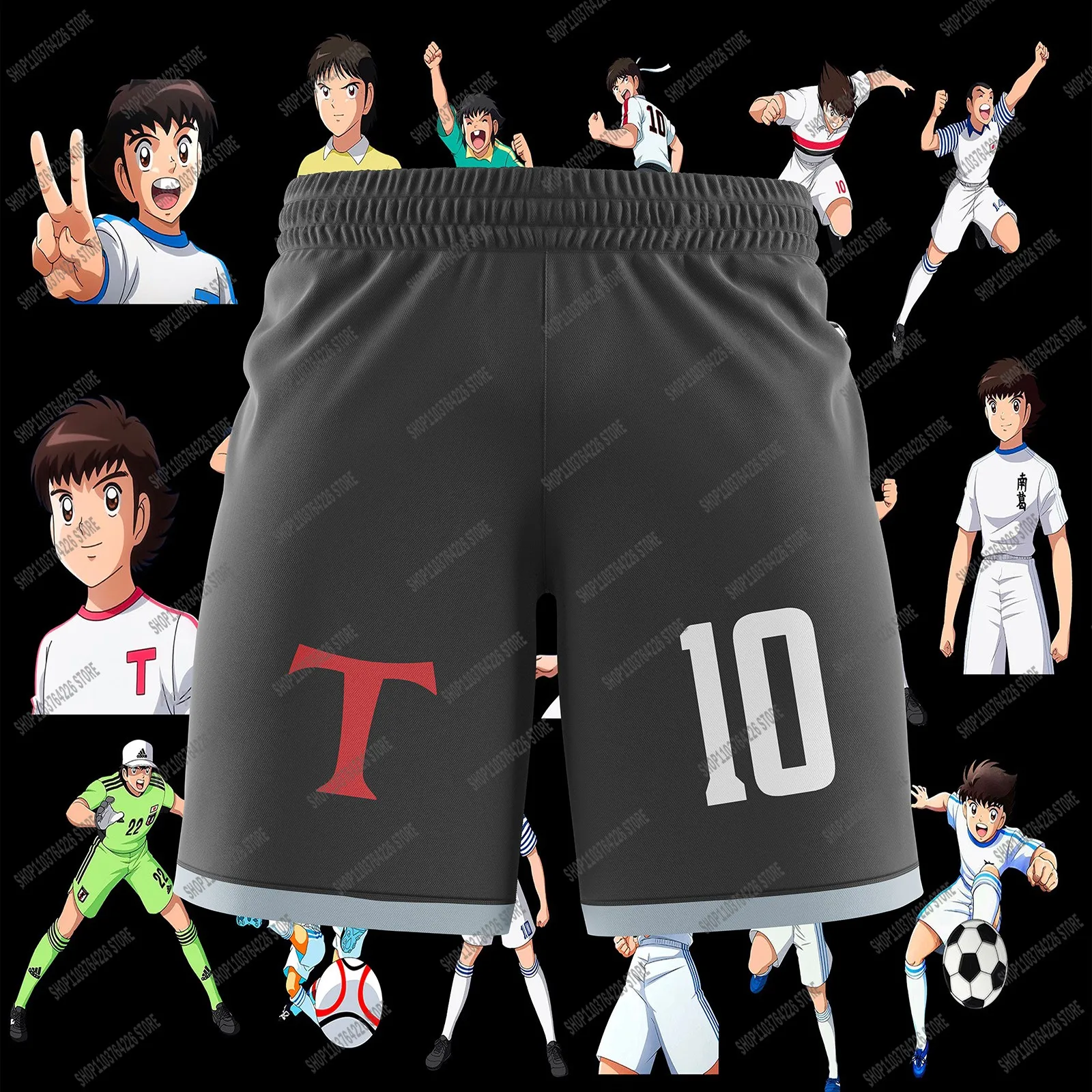 captain Tsubasa School Nansheng Olive And Benji Football Team Uniform Beach Pants Customized High Quality Clothing Customizable 3