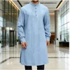 Minimal Arabic Thobe for Men Long Sleeve Stylish Muslim Robe