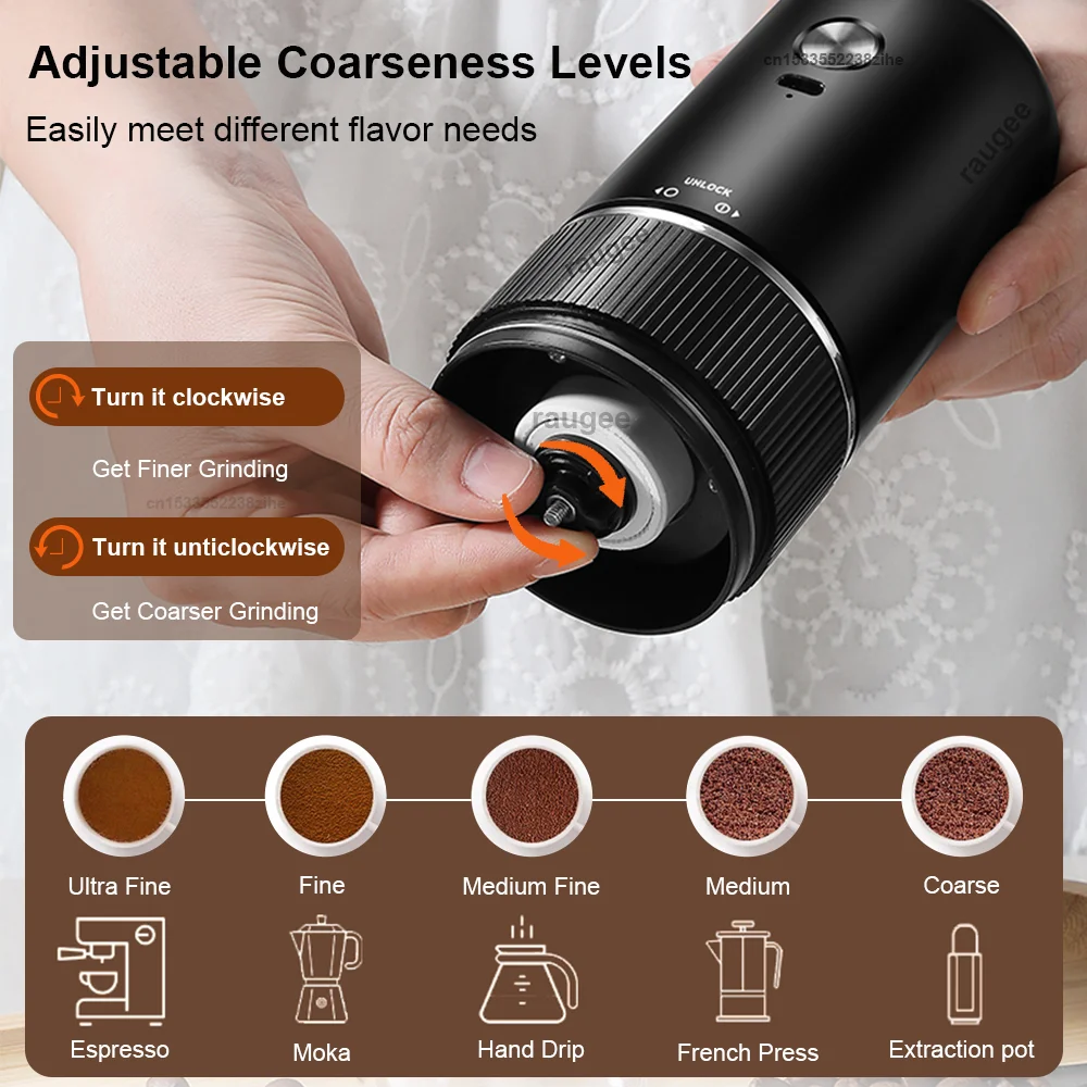 مطحنة قهوة كهربائية احترافية USB