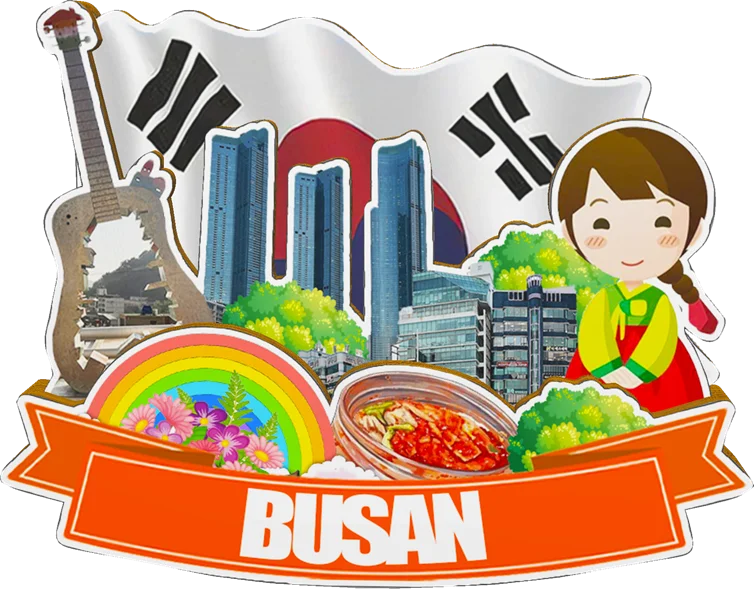 Decorative Magnets for Suwon Incheon Busan Jeju Seoul South Korea City Landmark Souvenirs 3D Wooden Fridge Stickers