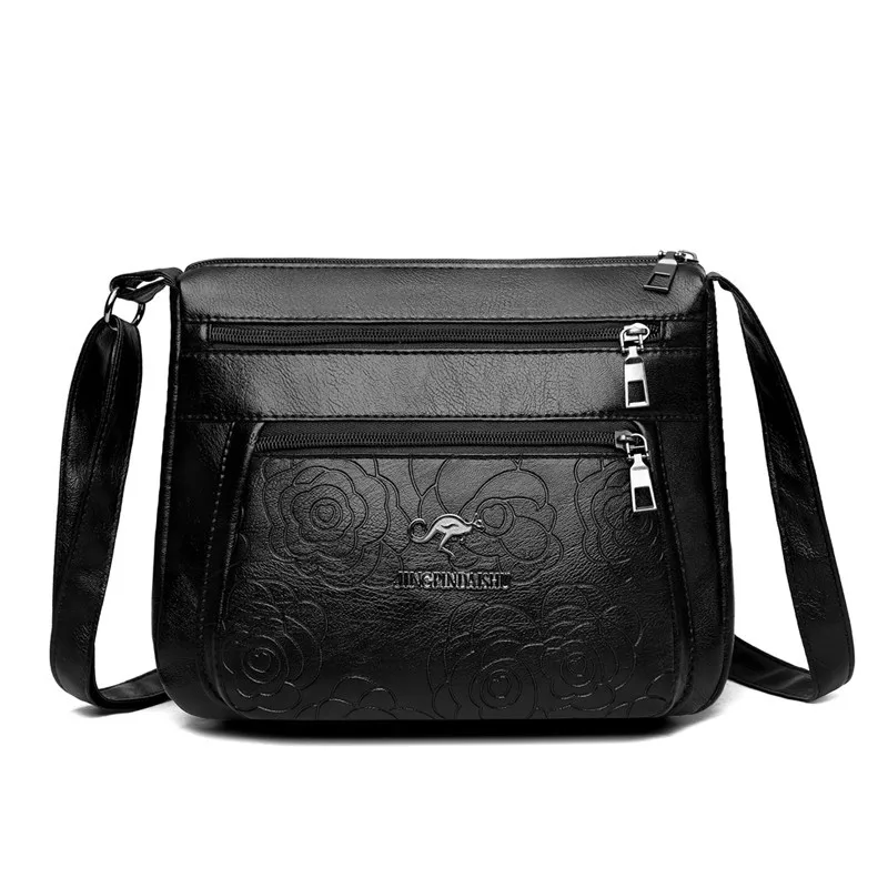 Vrouwen Moeder Tas Middelbare leeftijd Ouderen Schouder Messenger Crossbody Tas Portemonnees Handtassen Bolsa 3 Ritsen_voghion.com