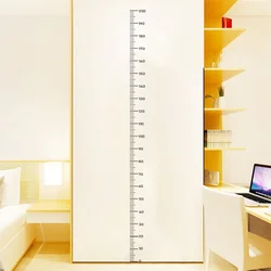 Waterproof Growth Chart Wall Decal for Kids Room or Nursery, 0 - 200cm Height Measuring Sticker (Transparent)