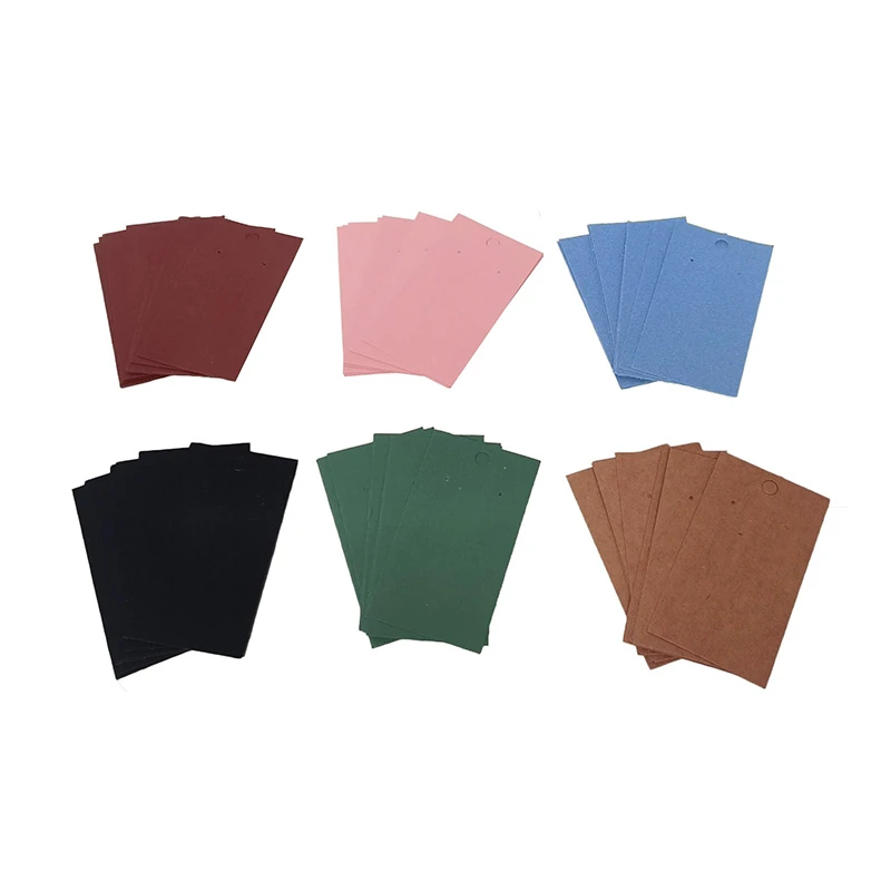 Lot De 200 Cartes De Présentation Pour Boucles D'oreilles, Clous D'oreilles, Colliers, Bijoux, Cartes à Suspendre En Papier Kraft