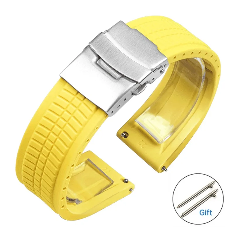 Silicone Sport Watch Strap - Soft Rubber Wristband
