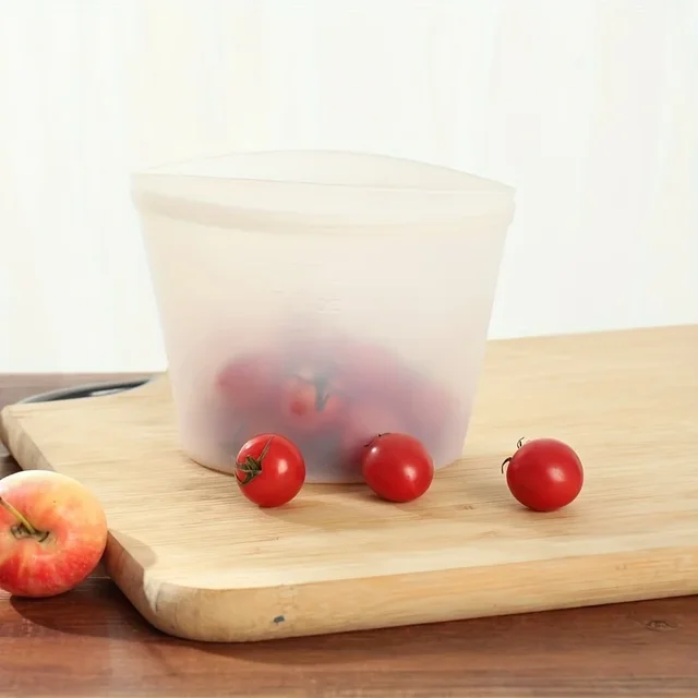 3 pièces sac de stockage des aliments en Silicone sac à fermeture éclair debout réutilisable conteneurs étanches sac frais sac de stockage des aliments sac à fermeture éclair d'enveloppe fraîche 3