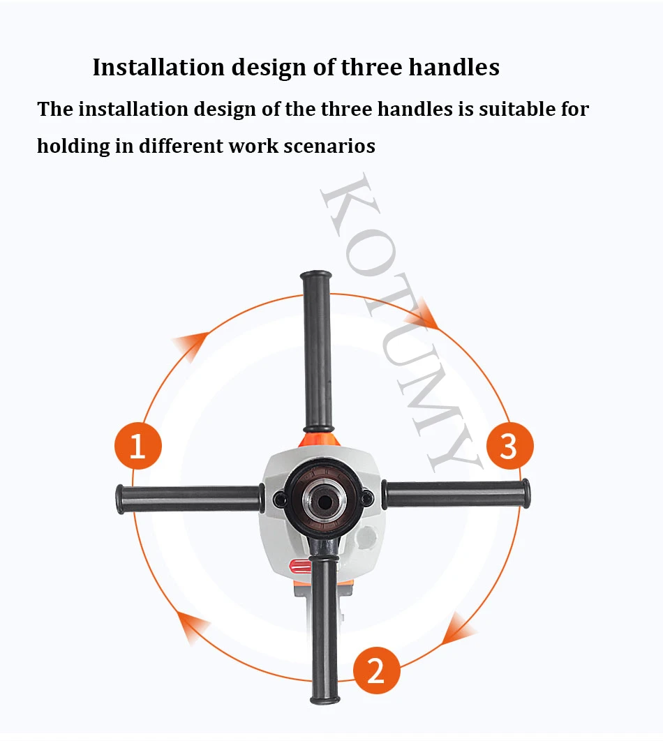 Handheld Concrete Core Drill Machine Electric Diamond Core Drill Putty Powder Paint Coating Mixer