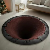 ⁦שטיח תלת-ממדי עגול , נעים וחם, במבחר ווריאציות - ניתן לכביסה.⁩ – תמונה ⁦3⁩