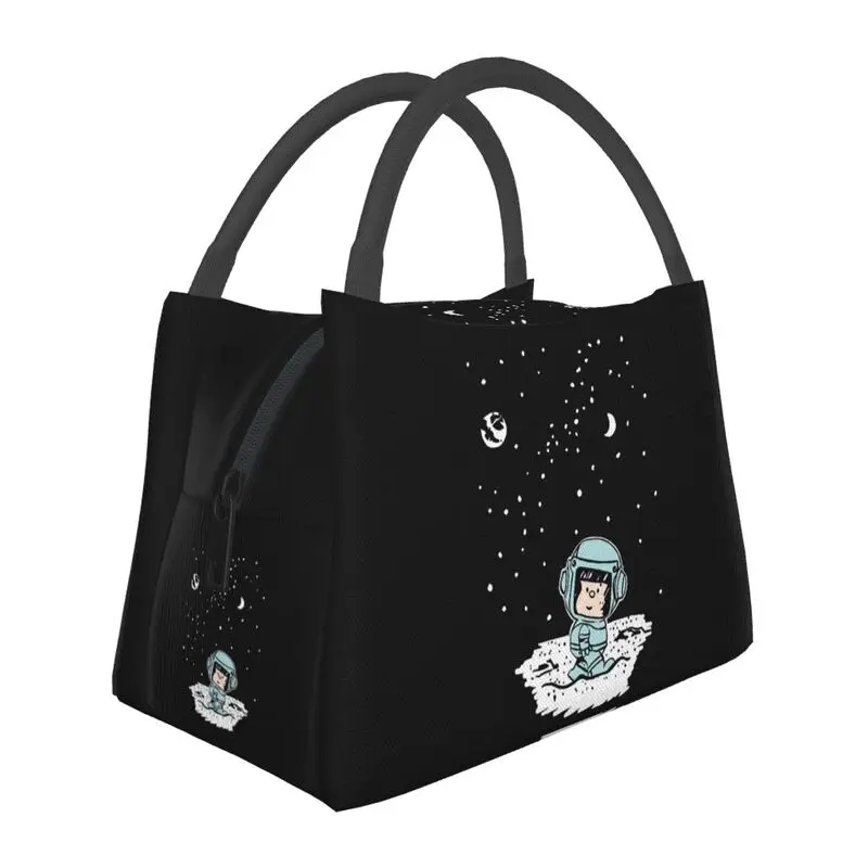 

Mafalda In Space Insulated Lunch Bag for Women Leakproof Quino Comic Cartoon Thermal Cooler Bento Box Office Picnic Travel