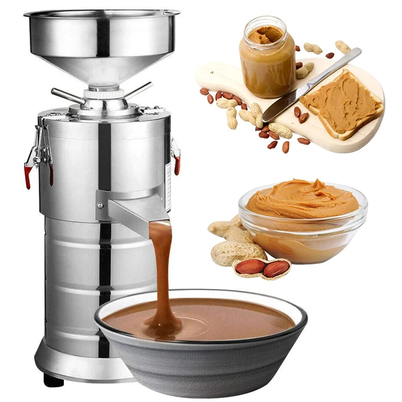 

110V/220V Commercial Electric Peanut Sesame Butter Machine Soybean Milk Multi-function Almond Nut Grinder Pulping Machine
