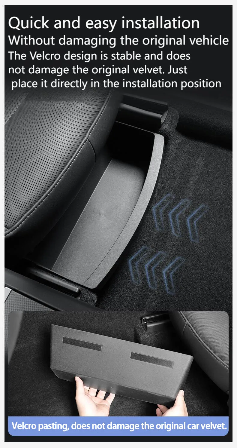 For Tesla New Model Y 2021-2025 Juniper Front Seats Under Seat Drawer TPE Stora