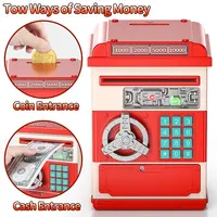 Large Electronic Money Coin Banks with Password Protection, Automatic Paper Money Scroll Saving Box, Great Gift for Kids Age 3+ 2
