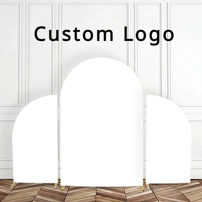 

Wedding Arch Cover Fitted Wedding Arch Stand Covers Round Top Arch Backdrop Cover for Birthday Party Ceremony Banquet Decoration