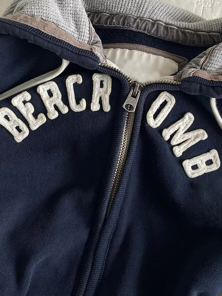 Blue Cotton Women's Slim Fit Hoodie Sweatshirt