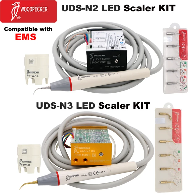 Woodpecker Dental Ultrasonic Scaler Build-in UDS LED N2/N3 LED Scaling/Endodontic/Periodontics Scaler Fit EMS Dentist Chair Unit