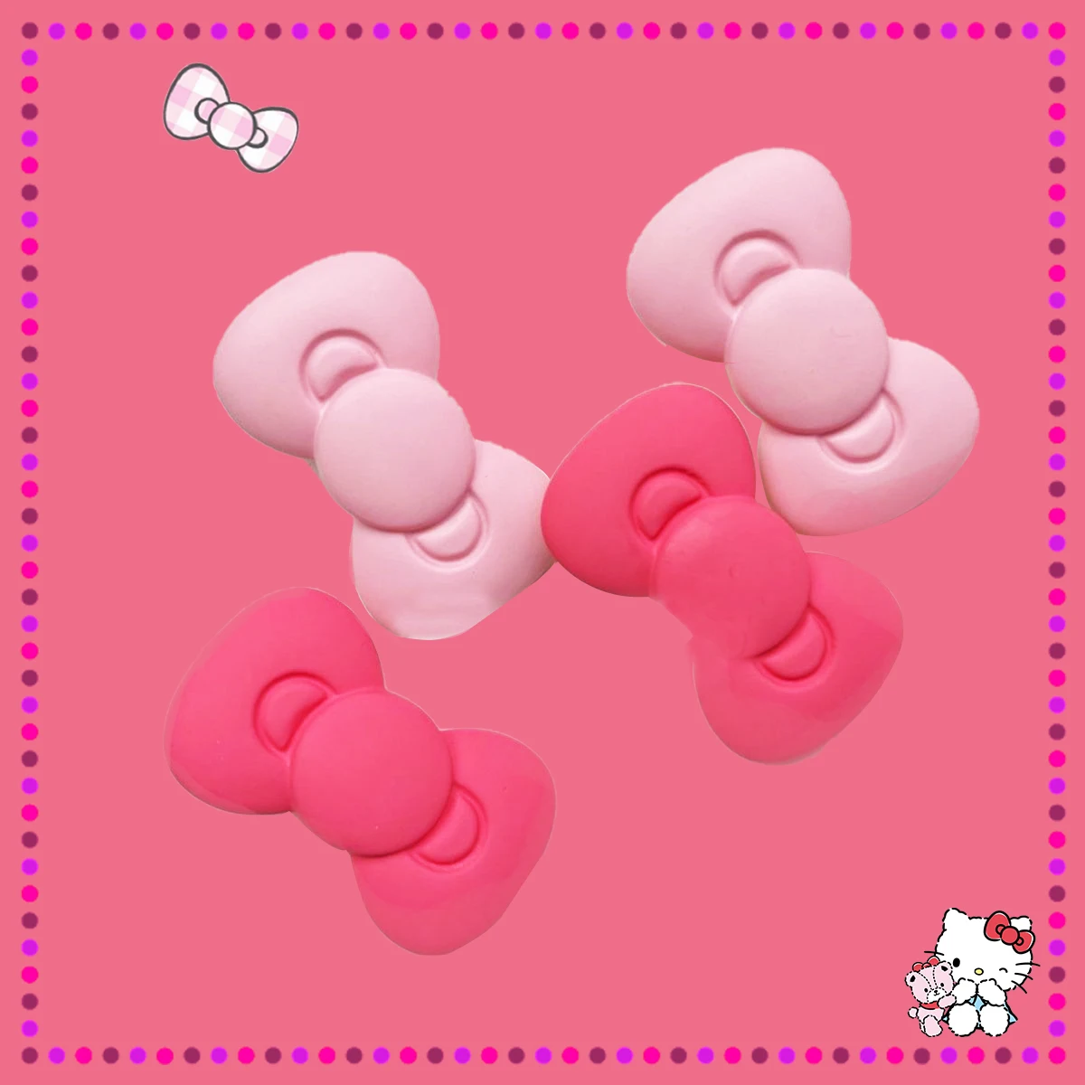 

Hello Kitty Bow Hairpins Kawaii Anime Sanrioed 2 Colors Cute Girlish Hair Ornaments Dashing Decorations Lovely Girls Kids Gift
