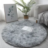 1pc Plush Round Carpet Modern Living Room Decoration Tie-dye Gradient Color Anti-Skid Mat Children Bedside Floor Rug Home Decor - Image 5